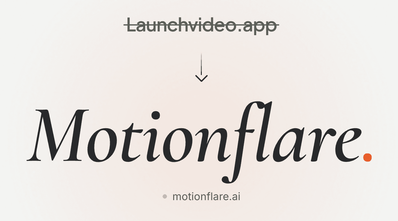 Launchvideo.app is now Motionflare.ai