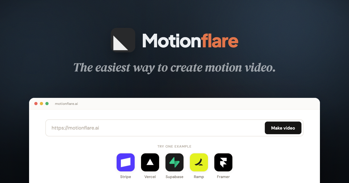 Motionflare screenshot